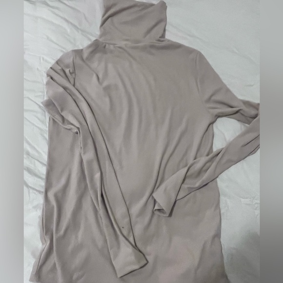 Mango Sweaters - Elegant Women's Tan Turtleneck Sweater